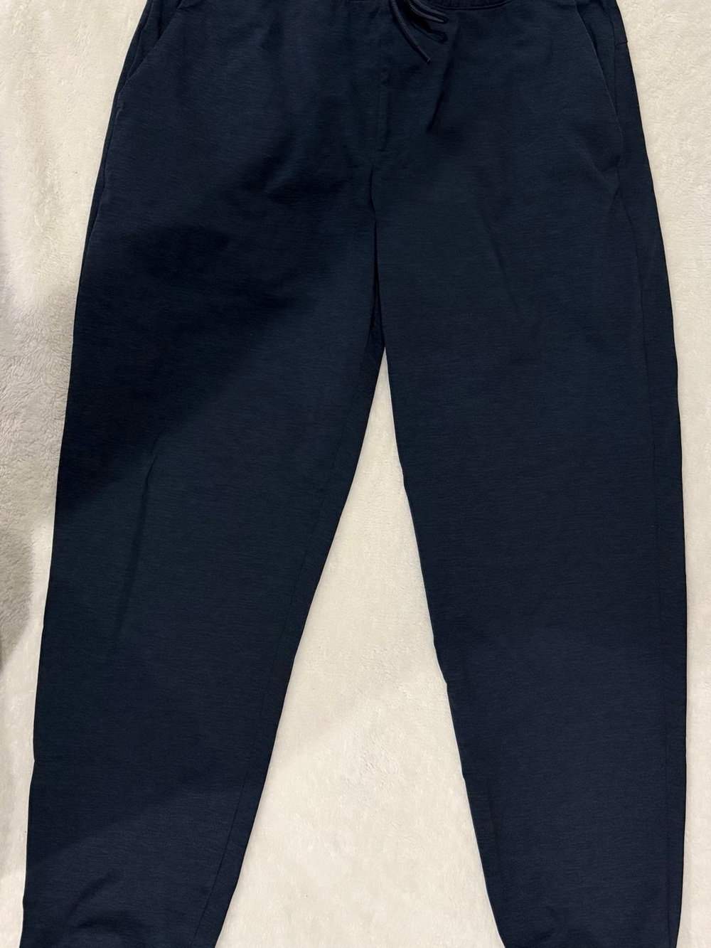 UNIQLO Men’s Navy Blue Drawstring Jogger Pants Size M Tapered Elastic Waist